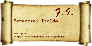 Ferenczei Izolda névjegykártya
